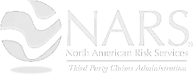 NARS logo with abstract design on the left and text reading “North American Risk Services, Third Party Claims Administration.”.